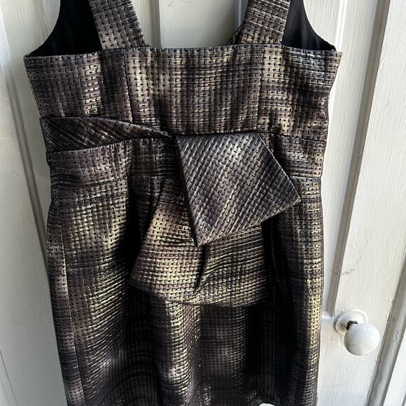 Saks Fifth Avenue 548 Metallic Silver Dress - Picture 6 of 8